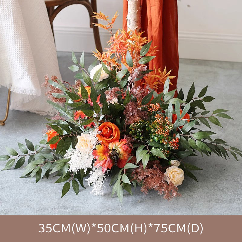 Orange Forest Wedding Style, Orange Artificial Flowers, Diy Wedding Flowers