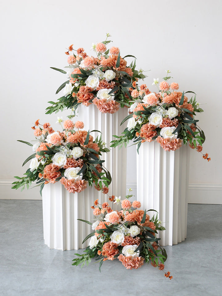 Orange Wedding Decoration, Party Decoration, Orange Artificial Flowers, Diy Wedding Flowers