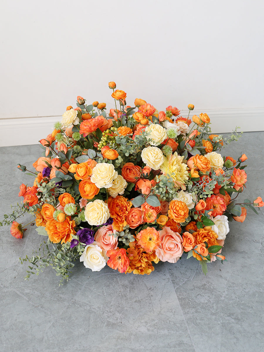 Orange Wedding Decor, Party Decoration, Orange Artificial Flowers, Diy Wedding Flowers