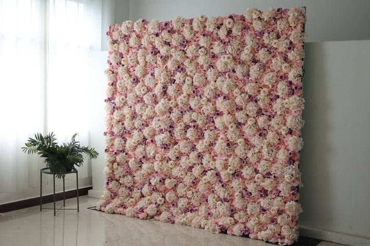 Pink Hydrangea, Artificial Flower Wall, Wedding Party Backdrop