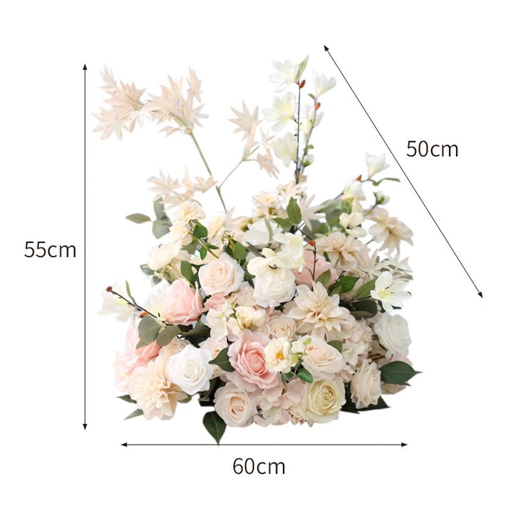 Pink & Beige Wedding Flowers Ball, Pink Artificial Flowers, Diy Wedding Flowers