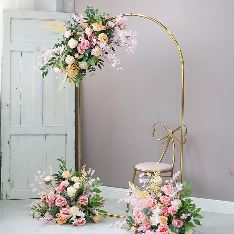 Pink Wedding Arch Flowers, Pink Artificial Flowers, Diy Wedding Flowers