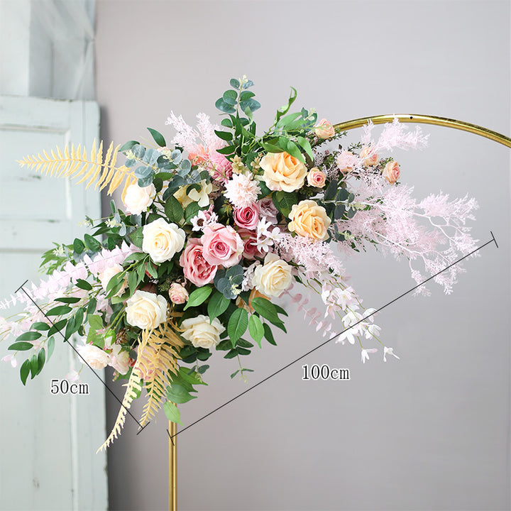 Pink Wedding Arch Flowers, Pink Artificial Flowers, Diy Wedding Flowers