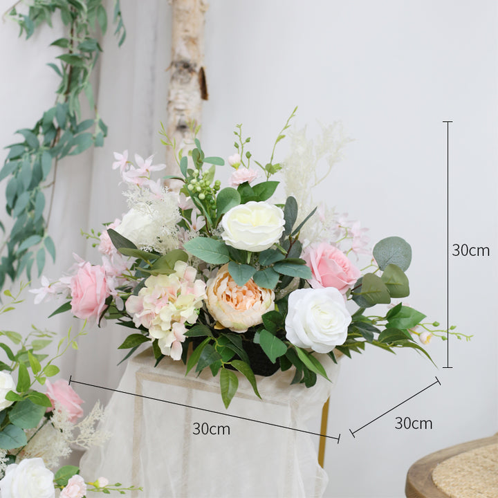 Pink & Green Wedding Flowers, Pink Artificial Flowers, Diy Wedding Flowers