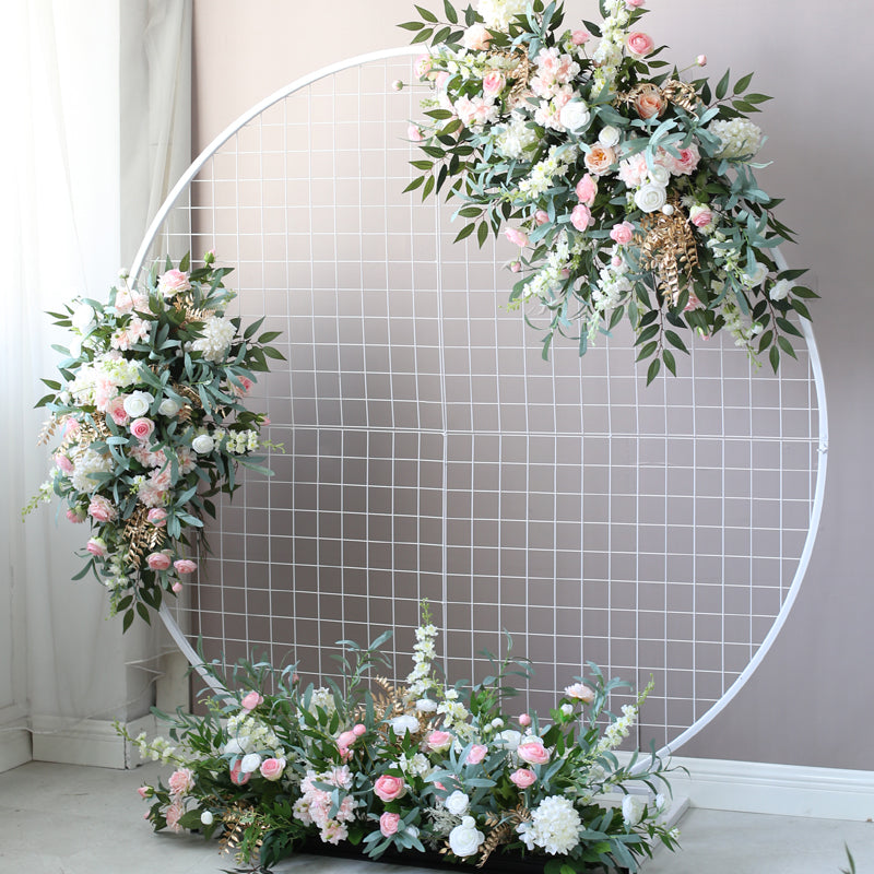 Pink & Green Wedding Arch Flowers, Pink Artificial Flowers, Diy Wedding Flowers