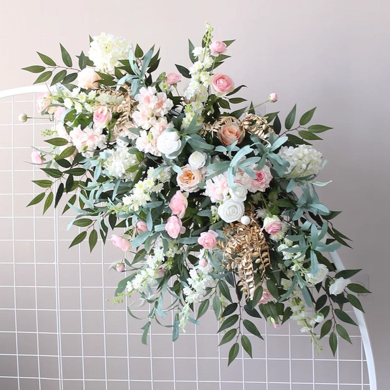 Pink & Green Wedding Arch Flowers, Pink Artificial Flowers, Diy Wedding Flowers