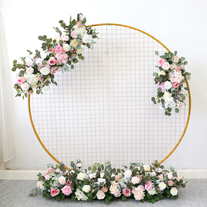 Pink Wedding Arch Flowers, Pink Artificial Flowers, Diy Wedding Flowers