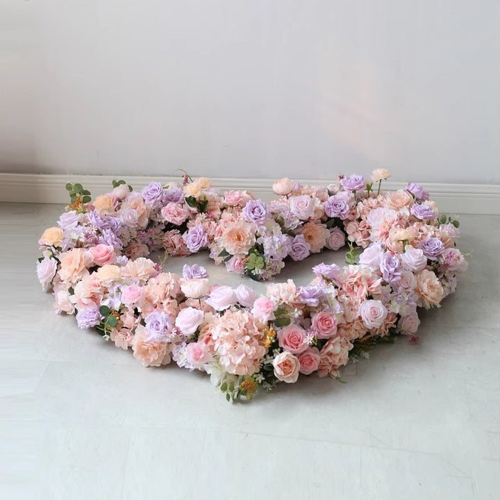 Pink Love Heart Shape, Pink Artificial Flowers, Diy Wedding Flowers