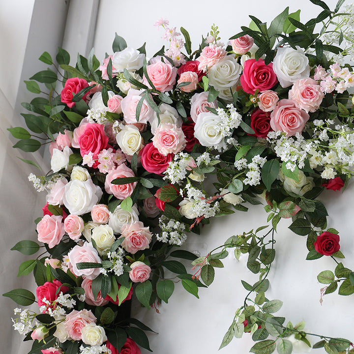 Pink & Red Rose Faux Flowers, Pink Artificial Flowers, Diy Wedding Flowers