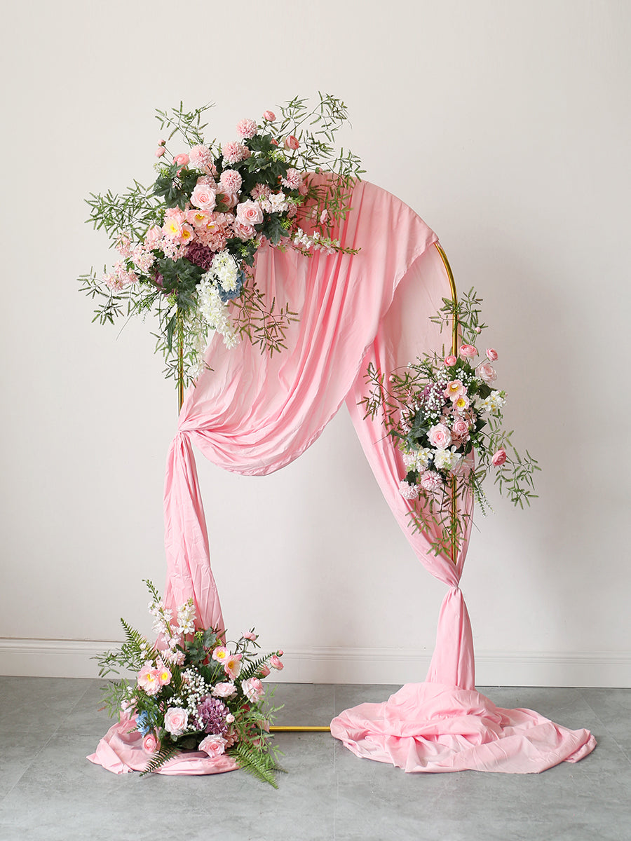 Pink Wedding Arch Flowers, Pink Artificial Flowers, Diy Wedding Flowers