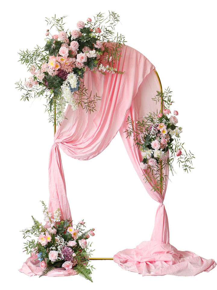 Pink Wedding Arch Flowers, Pink Artificial Flowers, Diy Wedding Flowers