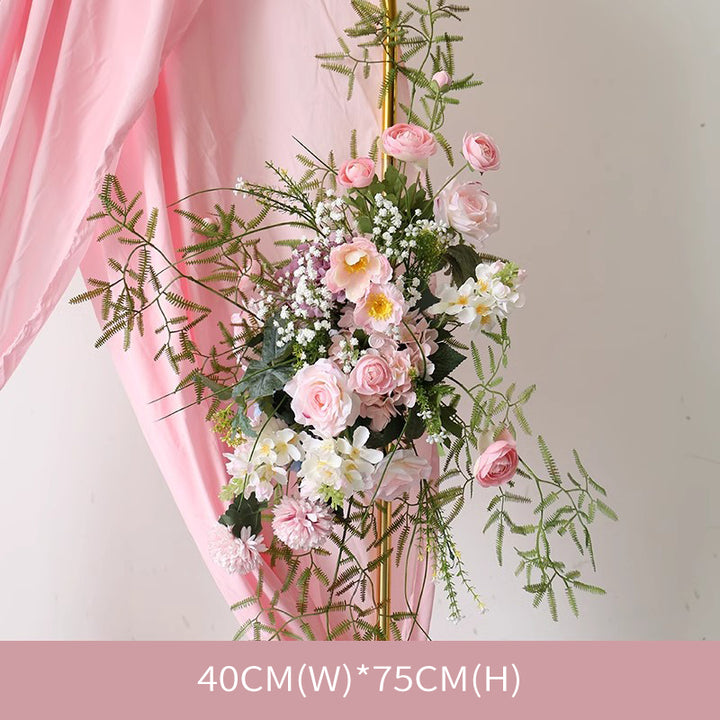 Pink Wedding Arch Flowers, Pink Artificial Flowers, Diy Wedding Flowers