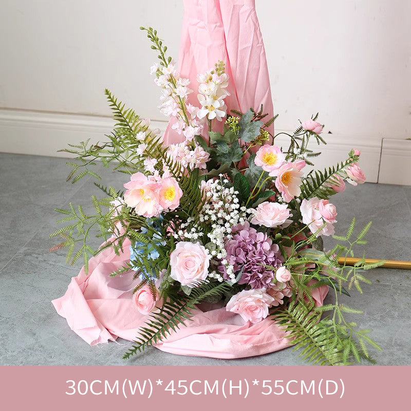 Pink Wedding Arch Flowers, Pink Artificial Flowers, Diy Wedding Flowers