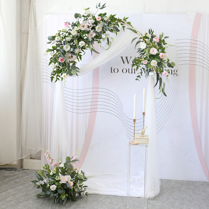 Pink Wedding Arch Flowers, Pink Artificial Flowers, Diy Wedding Flowers