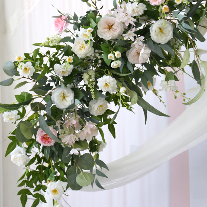 Pink Wedding Arch Flowers, Pink Artificial Flowers, Diy Wedding Flowers