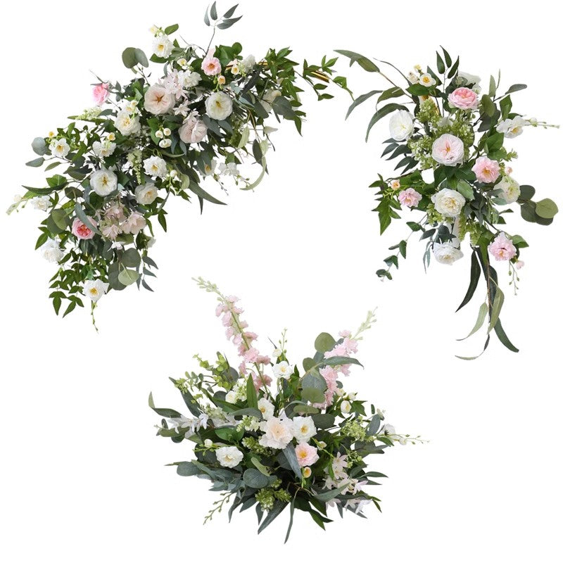 Pink Wedding Arch Flowers, Pink Artificial Flowers, Diy Wedding Flowers