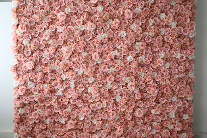 Pink And White Roses, Artificial Flower Wall, Wedding Party Backdrop