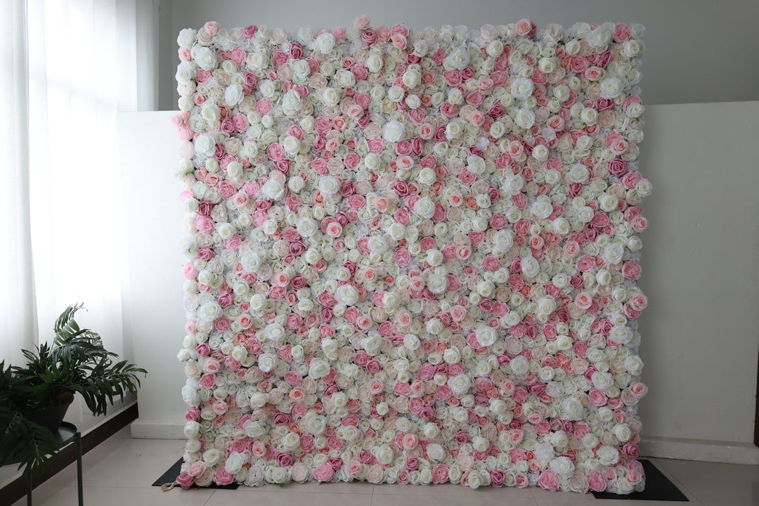 Pink And White Roses And Peonies, Artificial Flower Wall, Wedding Party Backdrop