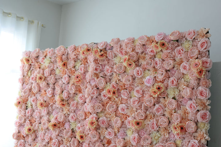 Pink Roses And Chrysanthemums And Peonies And Dahlias, Artificial Flower Wall Backdrop