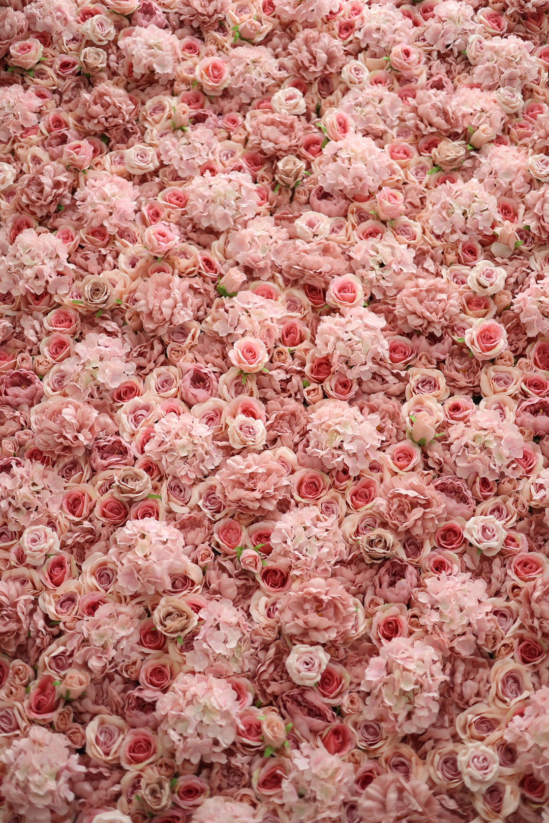 Pink Roses And Hydrangeas, Artificial Flower Wall, Wedding Party Backdrop