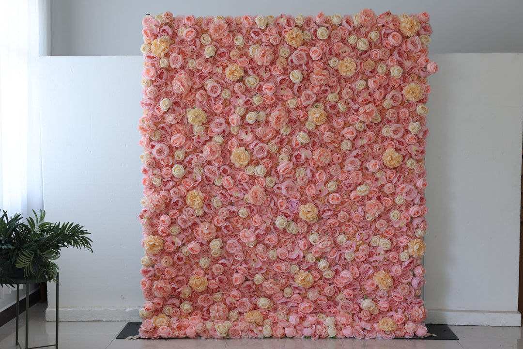 Pink Roses And Peonies, Artificial Flower Wall, Wedding Party Backdrop