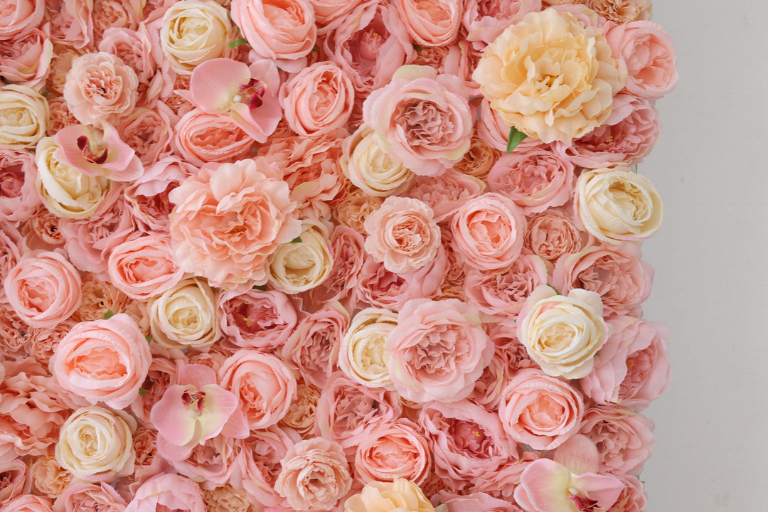 Pink Roses And Peonies, Artificial Flower Wall, Wedding Party Backdrop