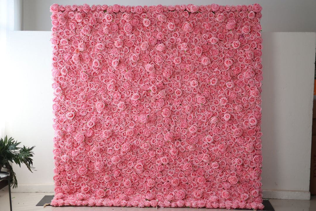 Pink Roses And Peonies, Artificial Flower Wall, Wedding Party Backdrop