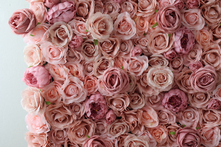 Pink Roses And Peonies, Artificial Flower Wall, Wedding Party Backdrop