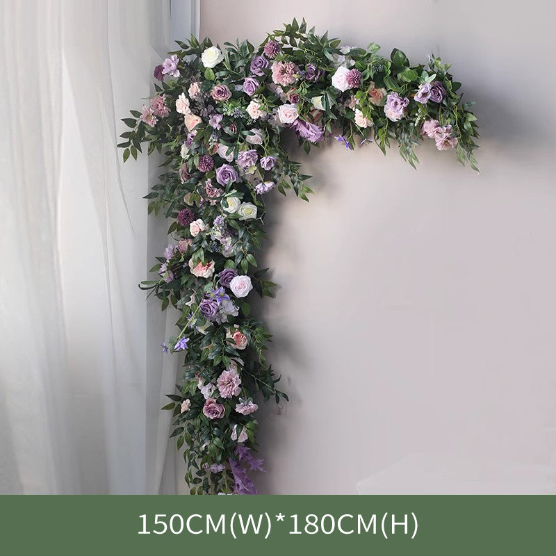 Purple Forest Wedding Style, Purple Artificial Wedding Arch Flowers, Diy Wedding Flowers