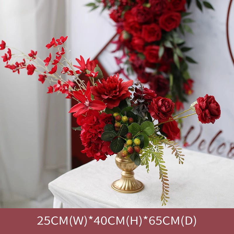 Red Rose Wedding Flowers, Red Artificial Flowers, Diy Wedding Flowers