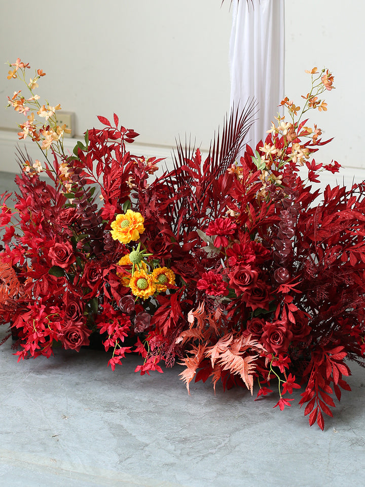 Party & Wedding Flowers Arrangement, Red Artificial Flowers, Diy Wedding Flowers