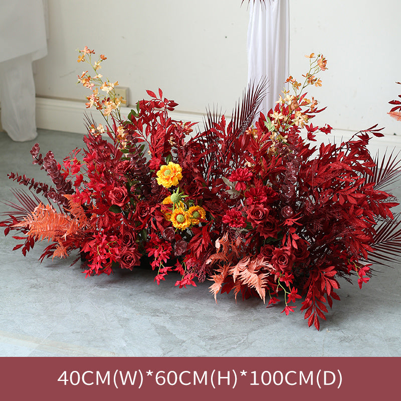 Party & Wedding Flowers Arrangement, Red Artificial Flowers, Diy Wedding Flowers