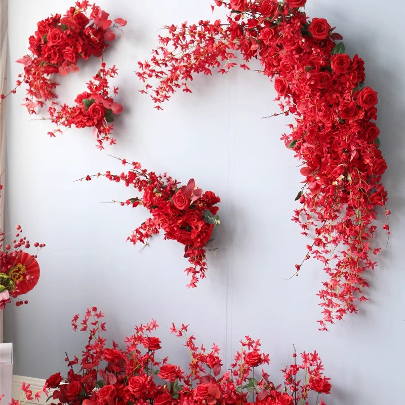 Red Wedding Flowers, Red Artificial Flowers, Diy Wedding Flowers