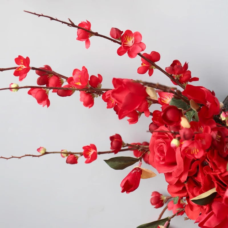 Red Wedding Flowers, Red Artificial Flowers, Diy Wedding Flowers