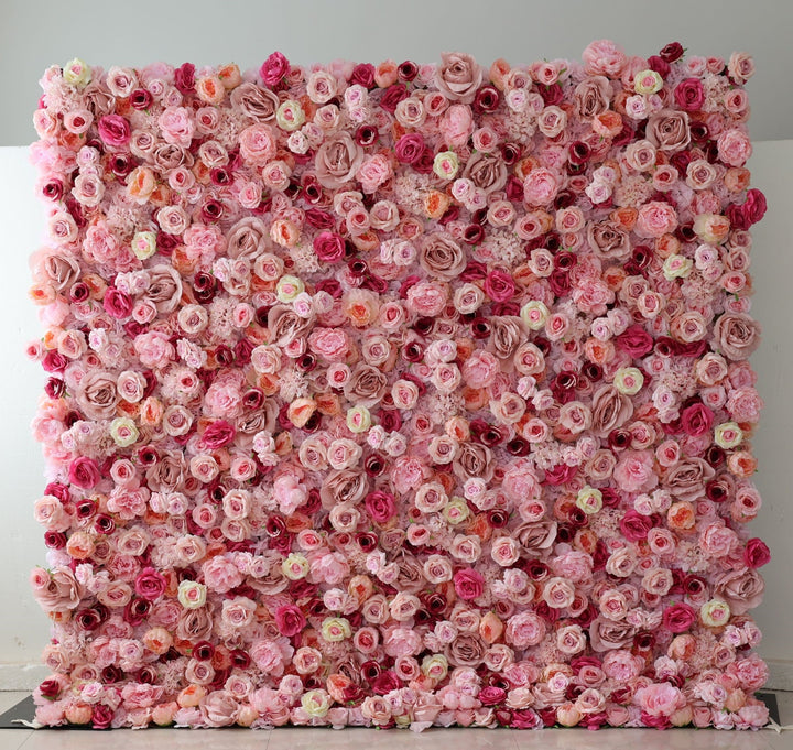 Rose And Pink Roses, Artificial Flower Wall, Wedding Party Backdrop