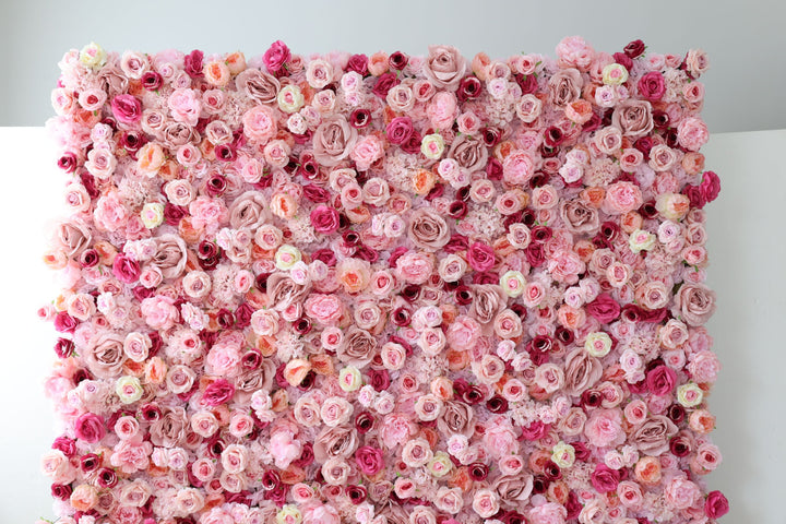 Rose And Pink Roses, Artificial Flower Wall, Wedding Party Backdrop