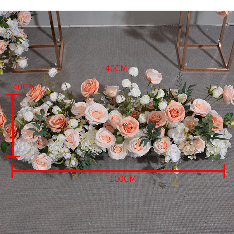 Salmon Pink, Floral Arch Set, Wedding Arch Backdrop, Including Frame