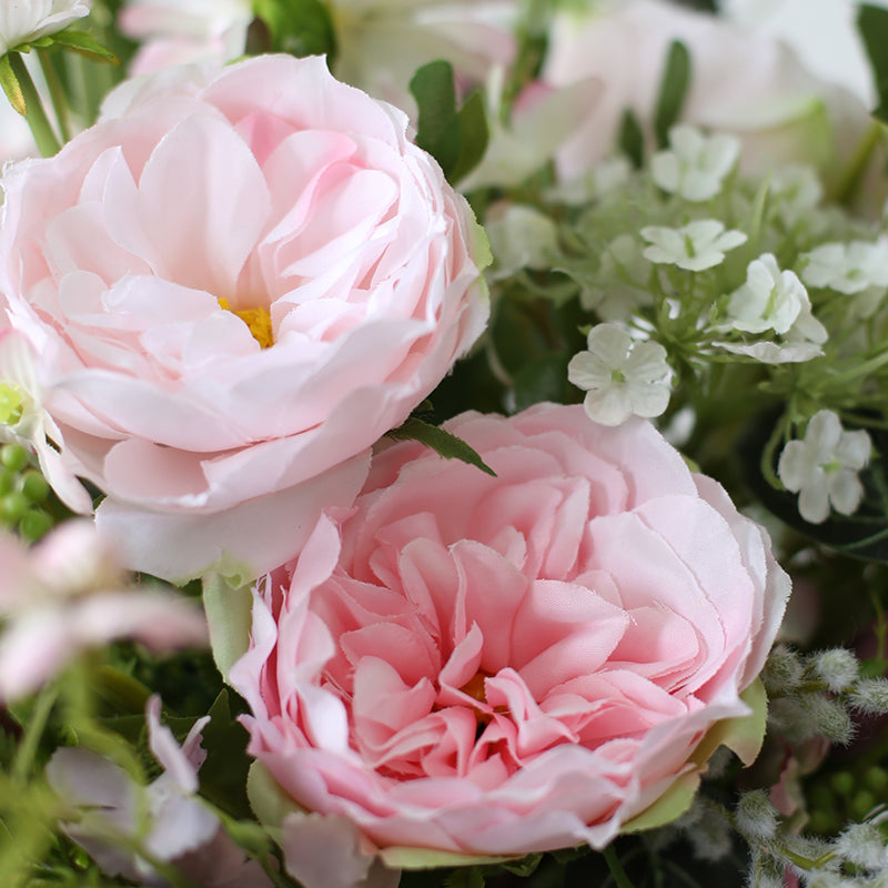 Pink Rose Wedding Bridal Bouquet Flowers, Diy Artificial Wedding Flowers