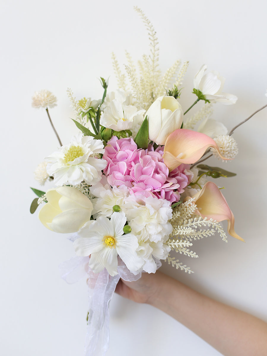 Tulip Wedding Bridal Bouquet Flowers, Diy Artificial Wedding Flowers