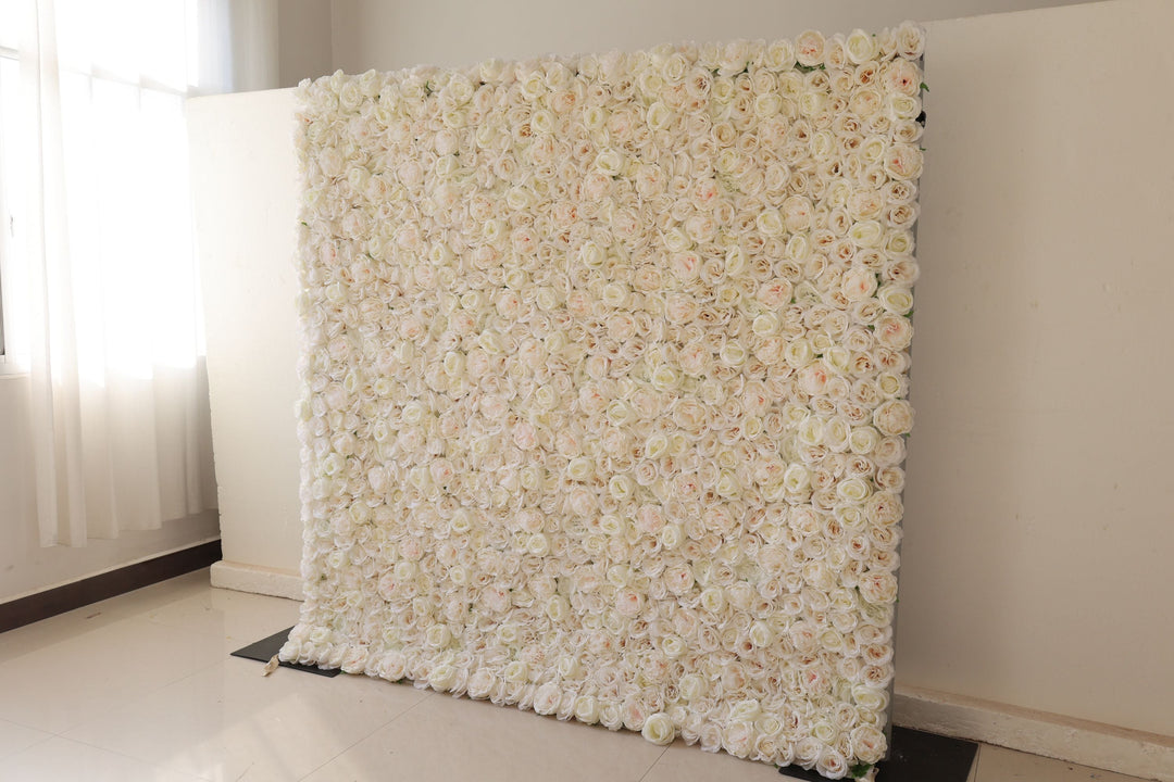 White Peony, Reed Pampas Grass, Artificial Flower Wall, Wedding Party Backdrop