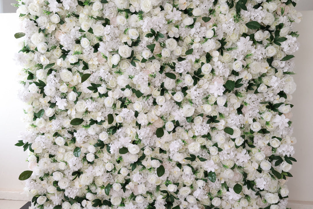 White Rose, Reed Pampas Grass, Artificial Flower Wall, Wedding Party Backdrop