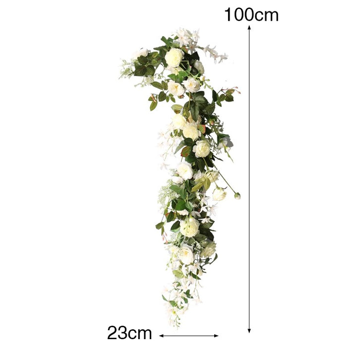 White & Green Flowers Vines, White Artificial Flowers, Diy Wedding Flowers