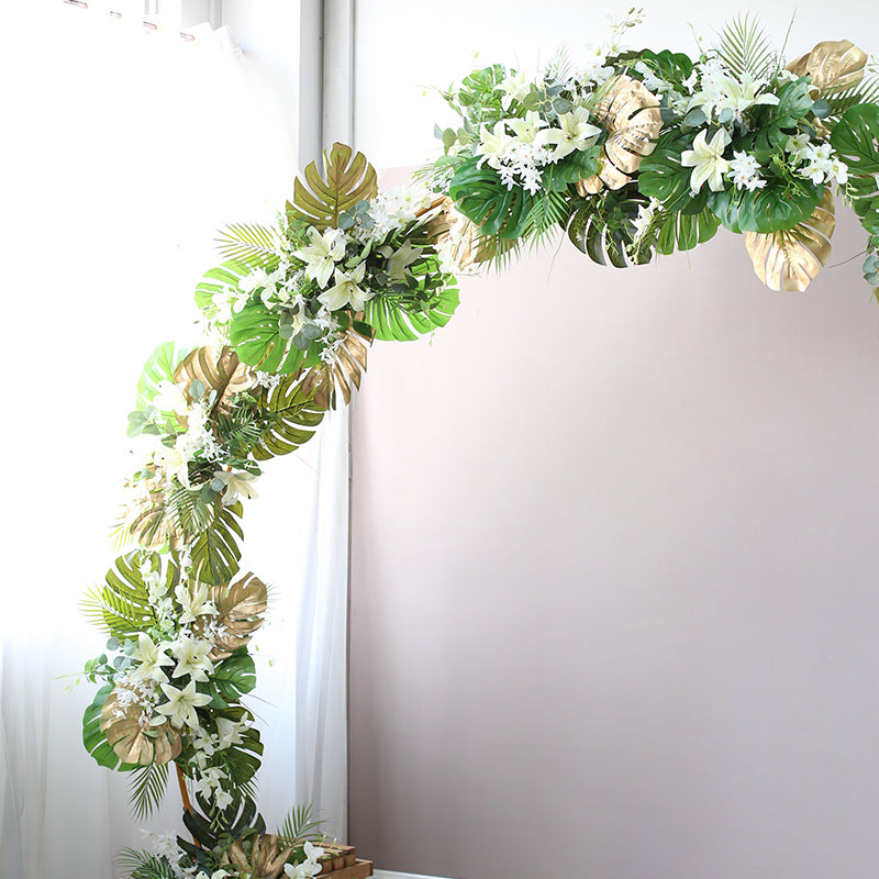 Tropical Wedding Arch Flowers, White Artificial Flowers, Diy Wedding Flowers