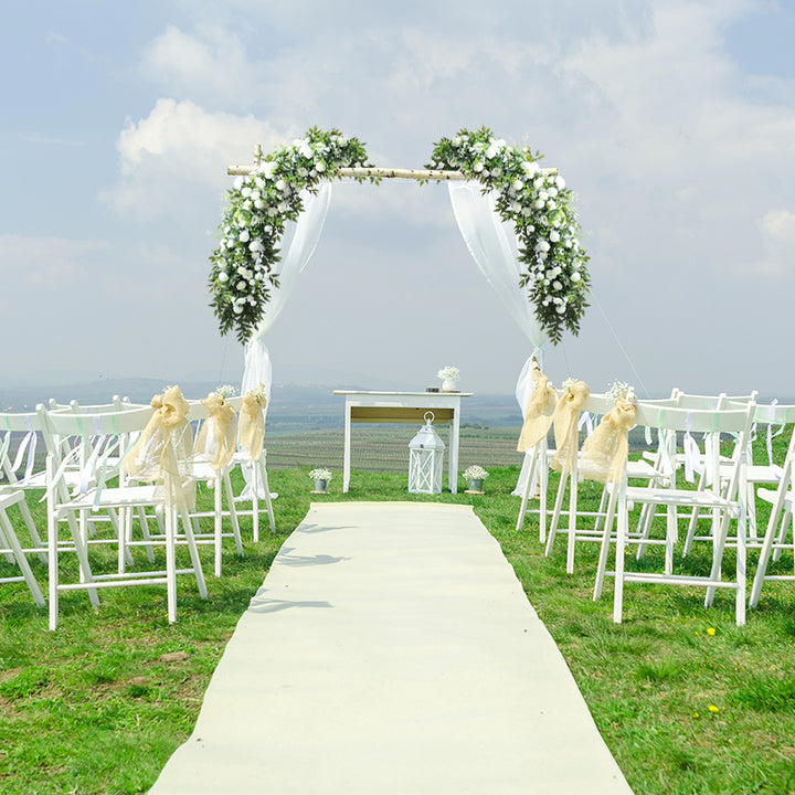 White & Green Wedding Arch Flowers, White Artificial Flowers, Diy Wedding Flowers