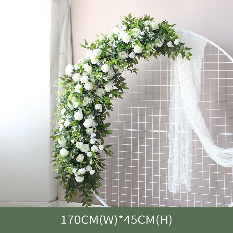 White & Green Wedding Arch Flowers, White Artificial Flowers, Diy Wedding Flowers