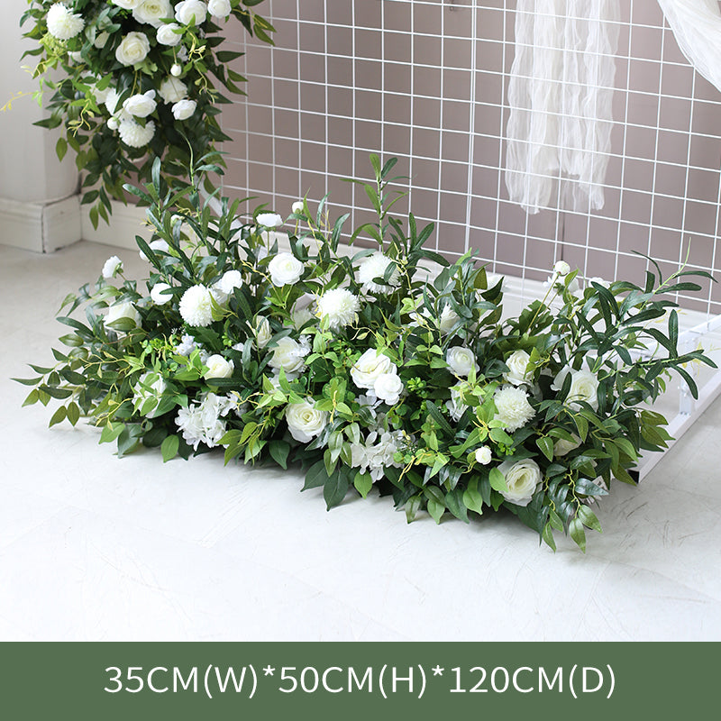 White & Green Wedding Arch Flowers, White Artificial Flowers, Diy Wedding Flowers