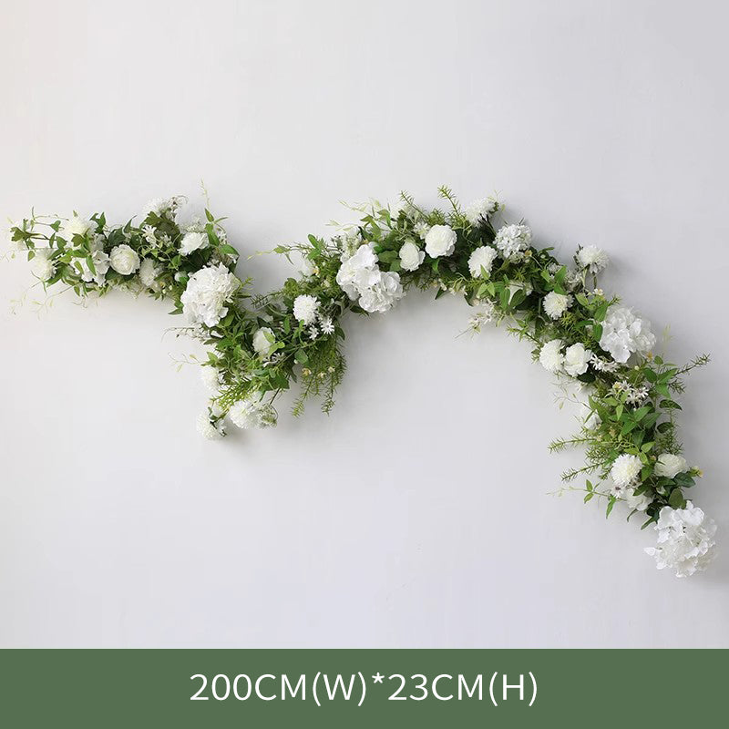 White & Green Flowers Vines, White Artificial Flowers, Diy Wedding Flowers