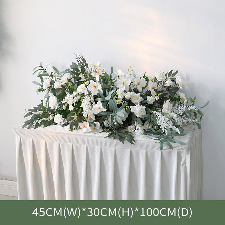 White & Green Flowers Vine, White Artificial Flowers, Diy Wedding Flowers