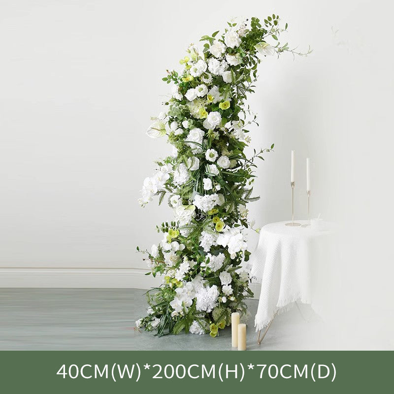 White 7 Green Wedding Flowers Gate, White Artificial Flowers, Diy Wedding Flowers