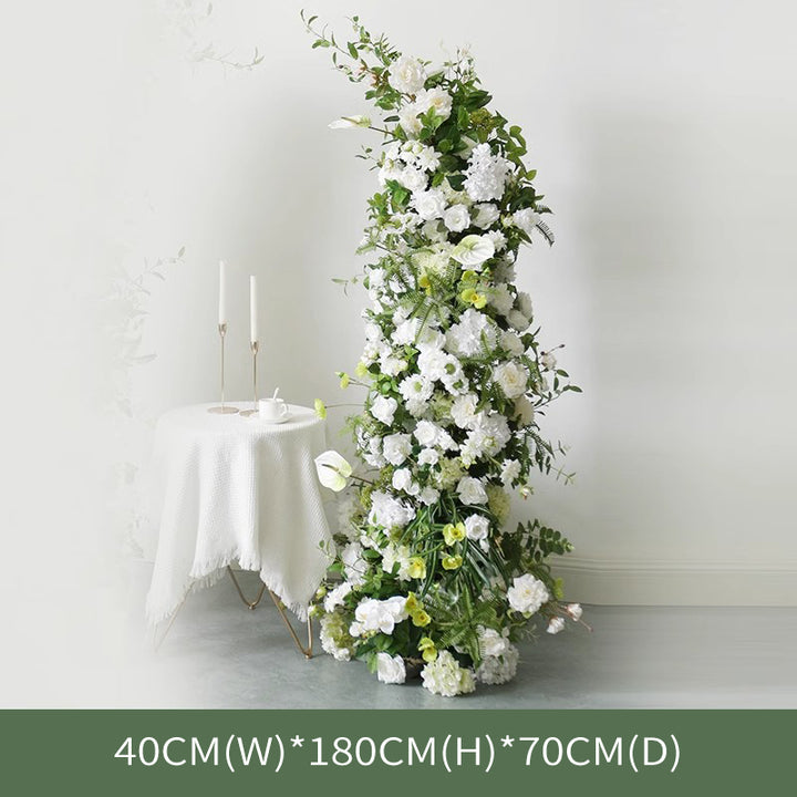 White 7 Green Wedding Flowers Gate, White Artificial Flowers, Diy Wedding Flowers